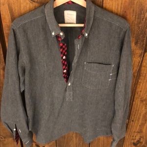 Popover half button billy Reid shirt